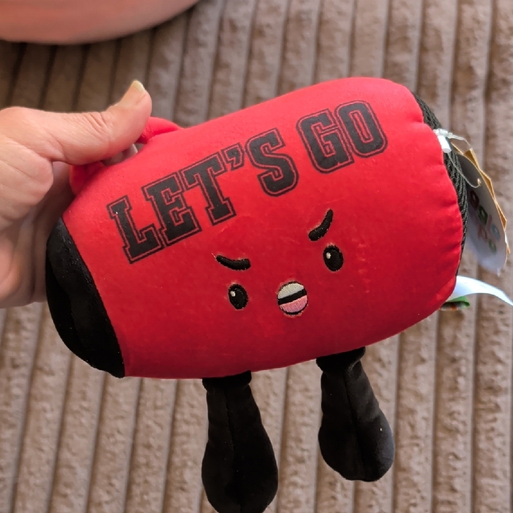 Let's Go Red and Black Stuffed Animal Toy - Picture 4 of 4